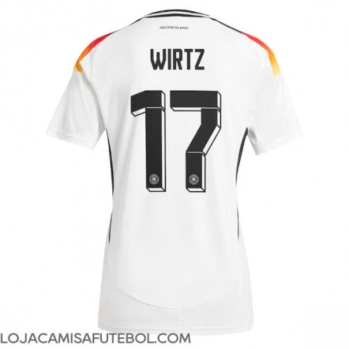 Camisa de Futebol Alemanha Florian Wirtz #17 Equipamento Principal Mulheres Europeu 2024 Manga Curta